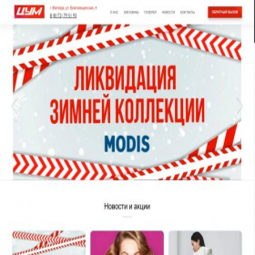 Скриншот главной страницы сайта tsumvologda.ru