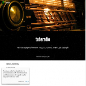 Скриншот главной страницы сайта tuberadio.ru