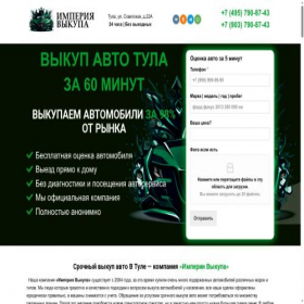 Скриншот главной страницы сайта tula.avtoskupk.ru