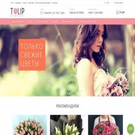 Скриншот главной страницы сайта tulip.uz