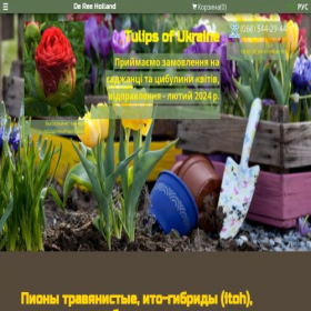 Скриншот главной страницы сайта tulips-of-ukraine.of.ua