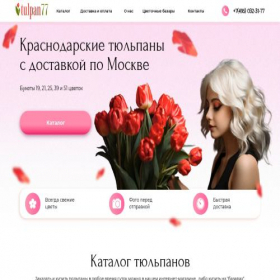 Скриншот главной страницы сайта tulpan77.ru