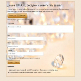 Скриншот главной страницы сайта tuna.ru
