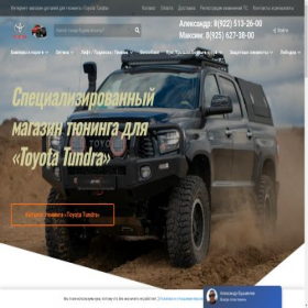 Скриншот главной страницы сайта tundra2.ru