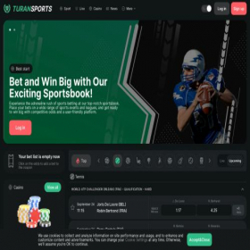 Скриншот главной страницы сайта turansports.com