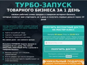 Скриншот главной страницы сайта turbo1day.ru
