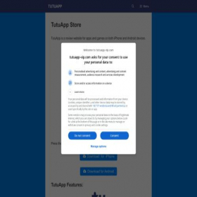 Скриншот главной страницы сайта tutuapp-vip.com