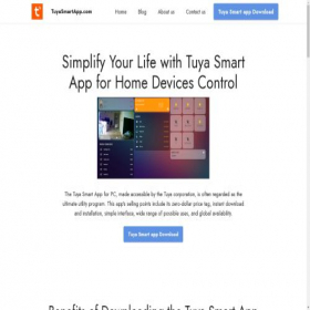Скриншот главной страницы сайта tuyasmartapp.com