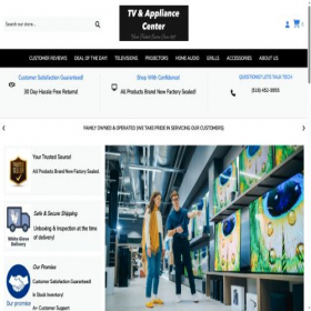 Скриншот главной страницы сайта tv-appliance.com