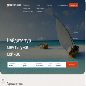 Скриншот главной страницы сайта tvctour.ru