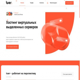 Скриншот главной страницы сайта tver.host