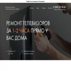 Скриншот главной страницы сайта tvmaster-na-dom.com