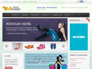 Скриншот главной страницы сайта tvoirazmer.ru