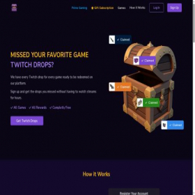 Скриншот главной страницы сайта twitchdrops.net
