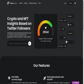 Скриншот главной страницы сайта twitterscore.io