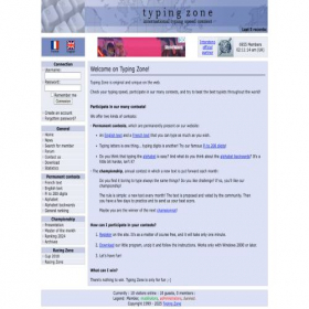 Скриншот главной страницы сайта typingzone.com