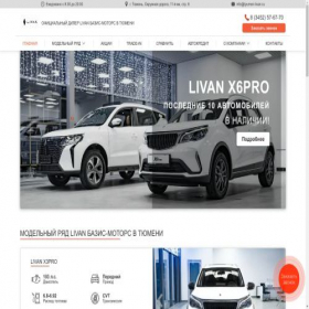 Скриншот главной страницы сайта tyumen-livan.ru