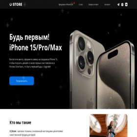 Скриншот главной страницы сайта u-store.online