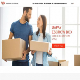Скриншот главной страницы сайта ua-escrowbox.site
