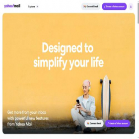 Скриншот главной страницы сайта ua.mail.yahoo.com