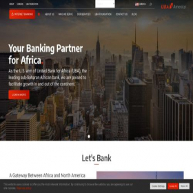 Скриншот главной страницы сайта ubaamerica.com