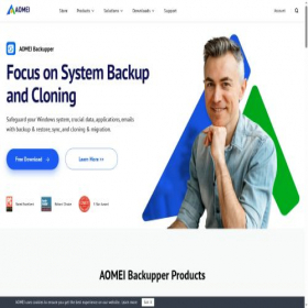 Скриншот главной страницы сайта ubackup.com