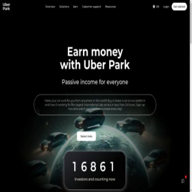 Скриншот главной страницы сайта uber-park.net