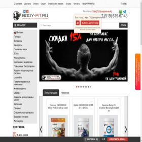 Скриншот главной страницы сайта ufa.body-pit.ru