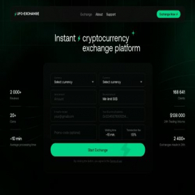 Скриншот главной страницы сайта ufo-exchange.com