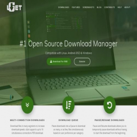Скриншот главной страницы сайта ugetdm.com