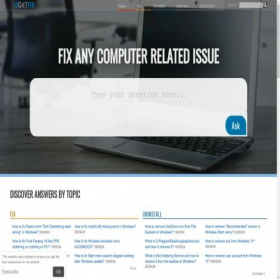 Скриншот главной страницы сайта ugetfix.com