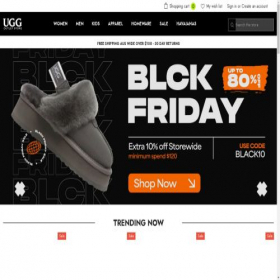 Скриншот главной страницы сайта uggoutletstore.com.au