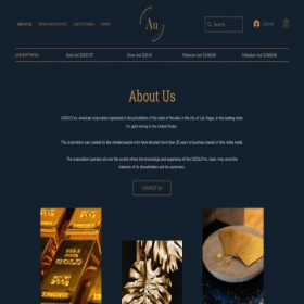 Скриншот главной страницы сайта ugold-inc.com