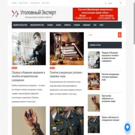 Скриншот главной страницы сайта ugolovnyi-expert.com