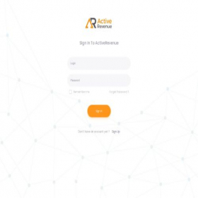 Скриншот главной страницы сайта ui.activerevenue.com