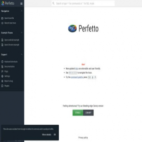 Скриншот главной страницы сайта ui.perfetto.dev