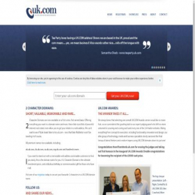 Скриншот главной страницы сайта uk.com