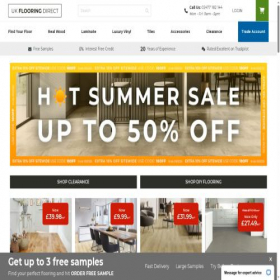Скриншот главной страницы сайта ukflooringdirect.co.uk