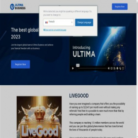 Скриншот главной страницы сайта ultimabusiness-global.com