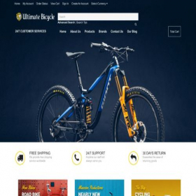 Скриншот главной страницы сайта ultimatebicycleshop.com
