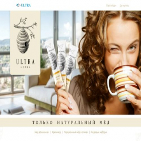 Скриншот главной страницы сайта ultra-honey.com