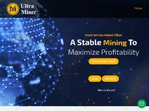 Скриншот главной страницы сайта ultra-miner.com