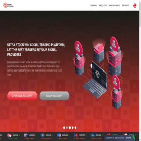 Скриншот главной страницы сайта ultrastockwin.com