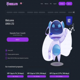 Скриншот главной страницы сайта umix.ltd