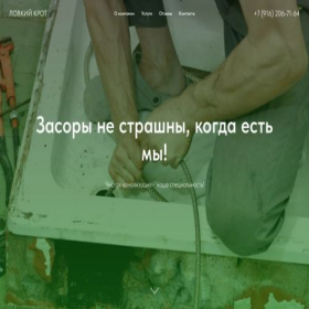 Скриншот главной страницы сайта unclogging.ru