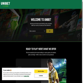 Скриншот главной страницы сайта unibet.com
