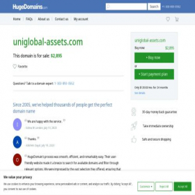 Скриншот главной страницы сайта uniglobal-assets.com