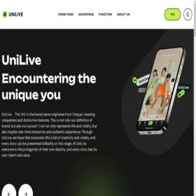 Скриншот главной страницы сайта unilive.io