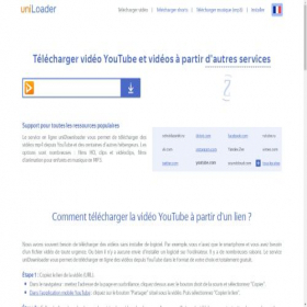 Скриншот главной страницы сайта uniloader.online