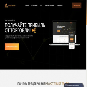 Скриншот главной страницы сайта union-option.com